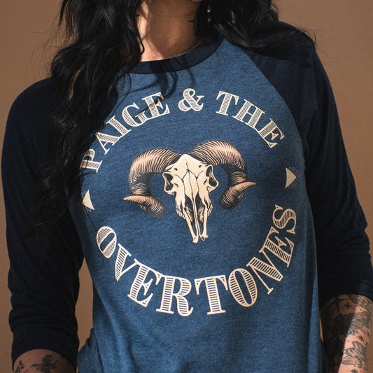 Sheep Skull 3/4 sleeve raglan shirt