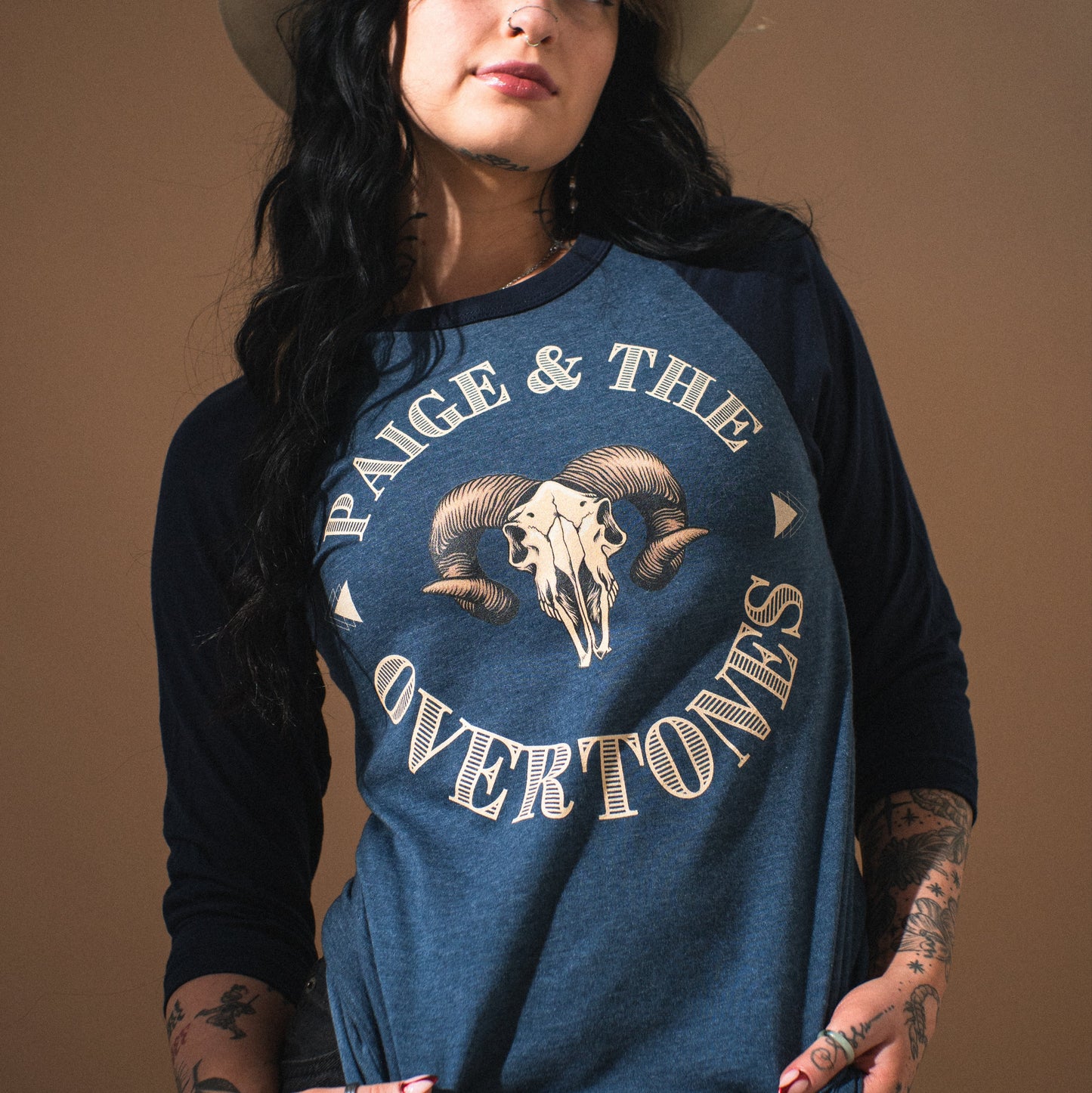 Sheep Skull 3/4 sleeve raglan shirt