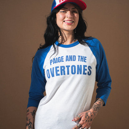 Overtones Blue 3/4 sleeve raglan shirt