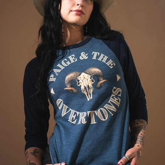 Sheep Skull 3/4 sleeve raglan shirt